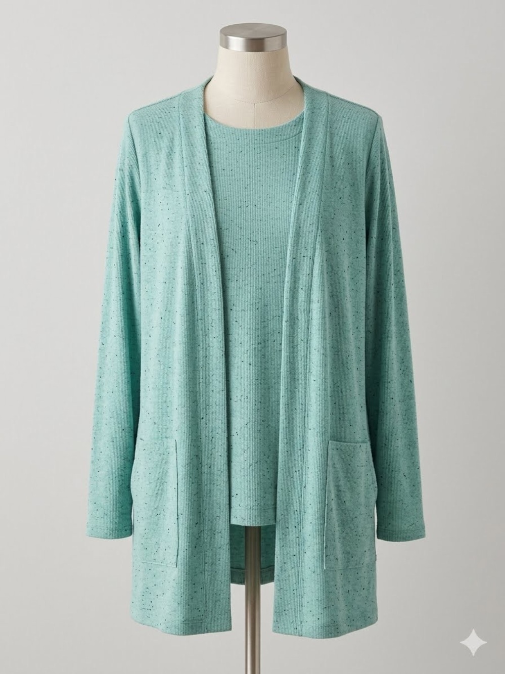 J. Jill Mint 2 piece Open-Front Women's Cardigan & Sleeveless top